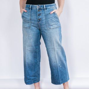 Hidden yearby high rise wide leg crop jeans